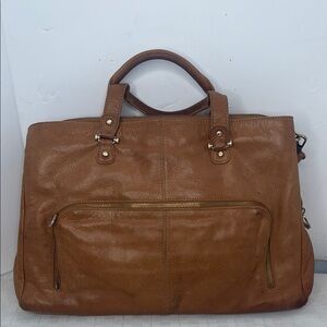 Liz Clairborne. LC- Leather Satchel/Briefcase for Laptop & More -British Tan